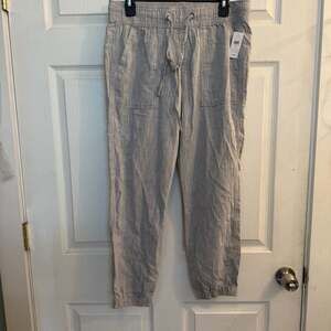 Gap Rib Utility Jogger in Grey Chambray Size Medium Cotton Lightweight Summer Pa